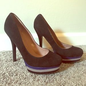 Extreme by Eddie Marc Velvet Platform Pumps